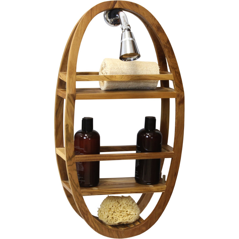 Moa™ Clear Shield Teak Shower Caddy
