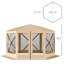 Hexagon moustiquaire, tente escamotable