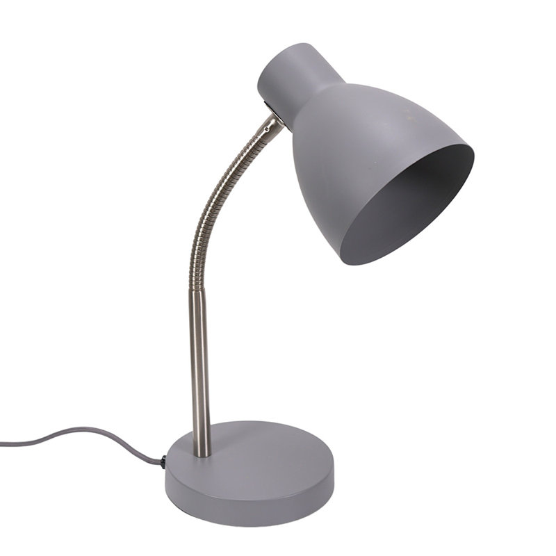 Rhyda Metal Table Lamp, Grey, Yes