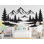 Décalcomanie murale Mountain Forest pour enfants | Autocollant mural pin chambre de bébé | Décor de chambre de bébé aventure | Adhésif décoratif montagne 1148DRS