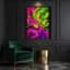 Abstrait art fluide sur toile verte 48-72176224