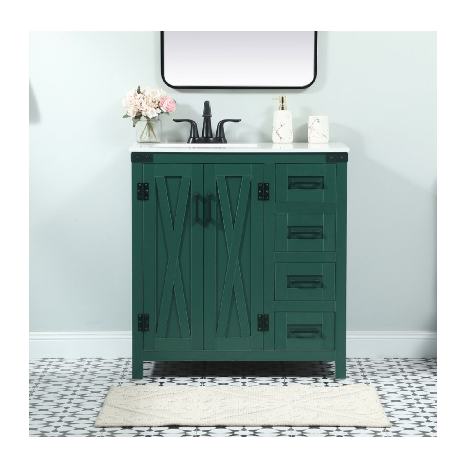 Slayton 32'' Single Bathroom Vanity, Green