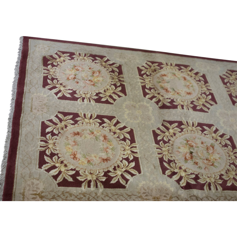 Handmade Silk and Wool Area Rug