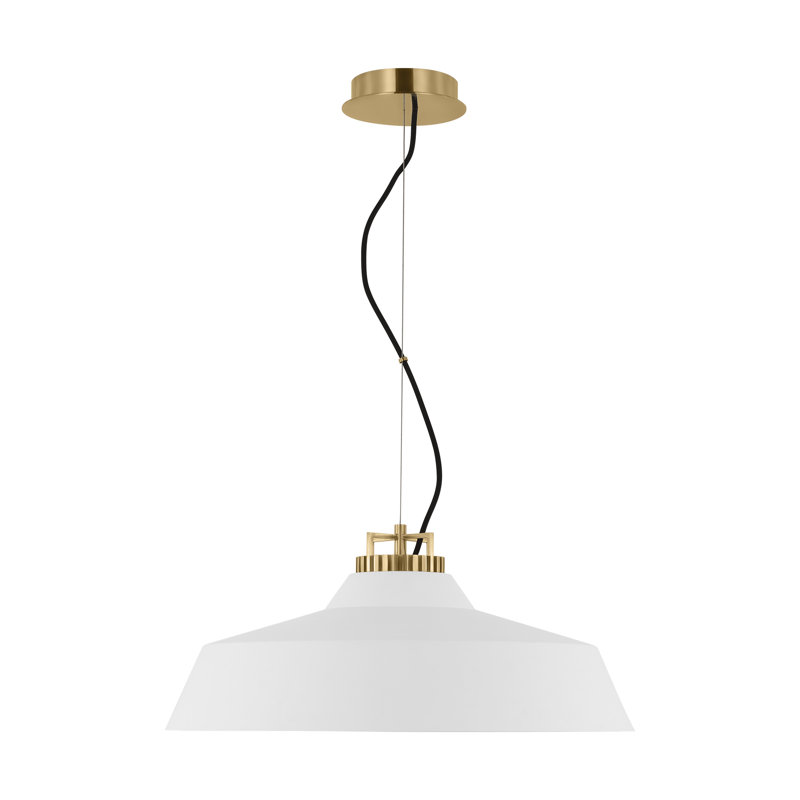 Forge 1 - Light LED Pendant, 10.7" H x 24" W x 24" D, Matte White