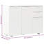 Sideboard High Gloss 107x35x80.5 cm-177708993