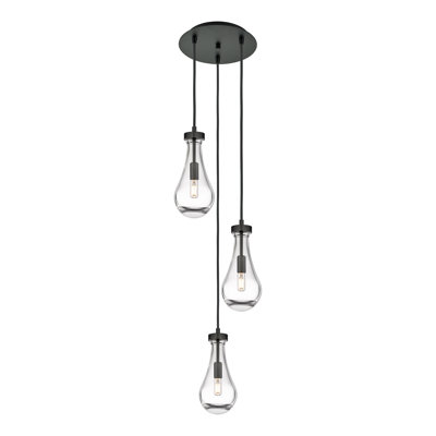 Luminaire suspendu grappe à 3 lumières Baysinger