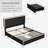Kendrall Upholstered Platform Bed Frame with 2 Storage Drawers & LED Lighting-1083380692-1083380691