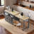 Rolling Kitchen Island With Extendable Dining Table, Spice Rack, 2 Drawers, 4 Door Cabinet And Wheels-1101653676