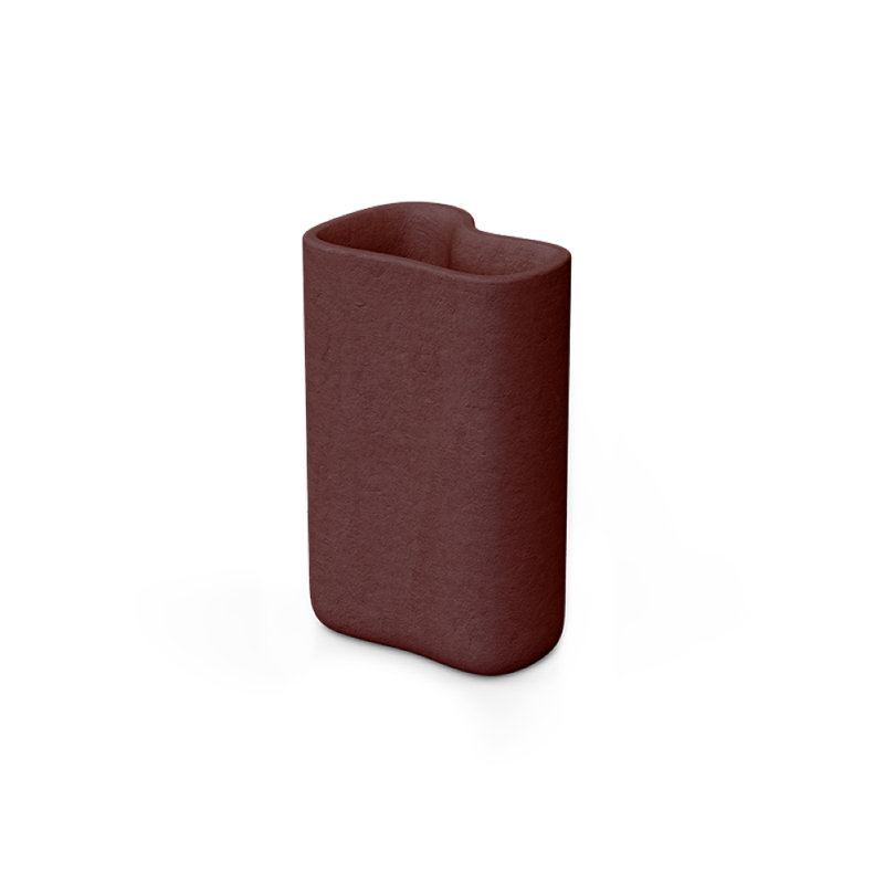 Milos Planter, 11" H x 7.5" W x 5" D, Garnet