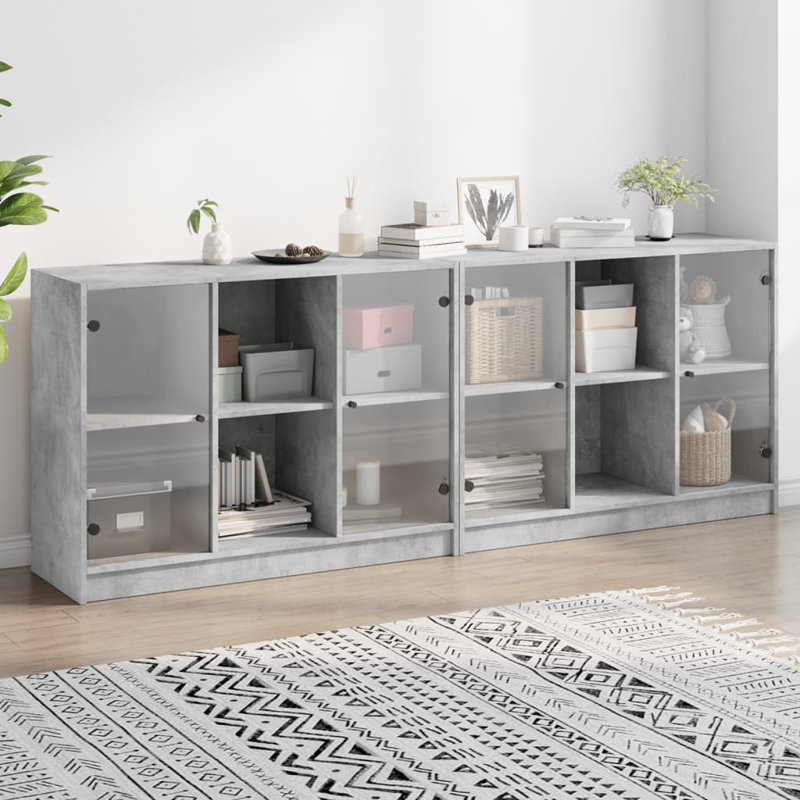 Wagenen Sideboard, Concrete Grey, 75cm H x 204cm W x 37cm D