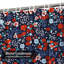 Rideau de douche imperméable à motif floral rouge et bleu avec 12 crochets-1301537483