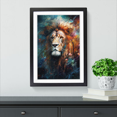 Leo Zodiac Impressionism No.2 - Single Picture Frame Print on Wood