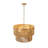 5-light Hand-Woven Rattan Drum Chandelier