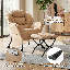 Chaise avec accoudoirs rembourrée avec repose-pieds et repose-pieds moderne-100764242