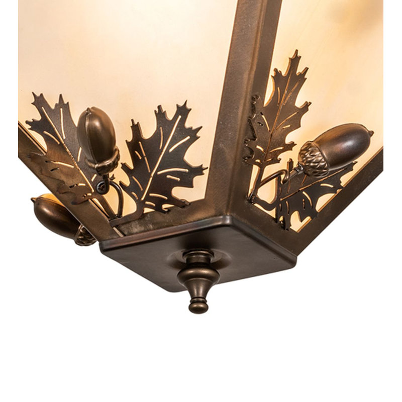 Oak Leaf and Acorn 3 - Light Semi Flush Mount