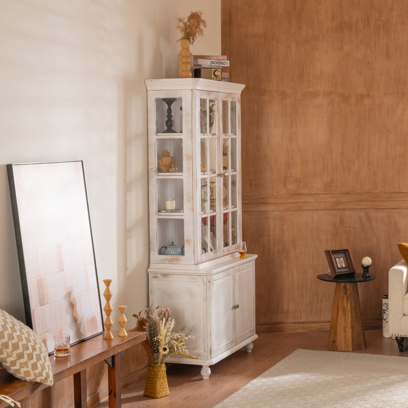 Grande vitrine 77,5 po avec portes doubles en verre