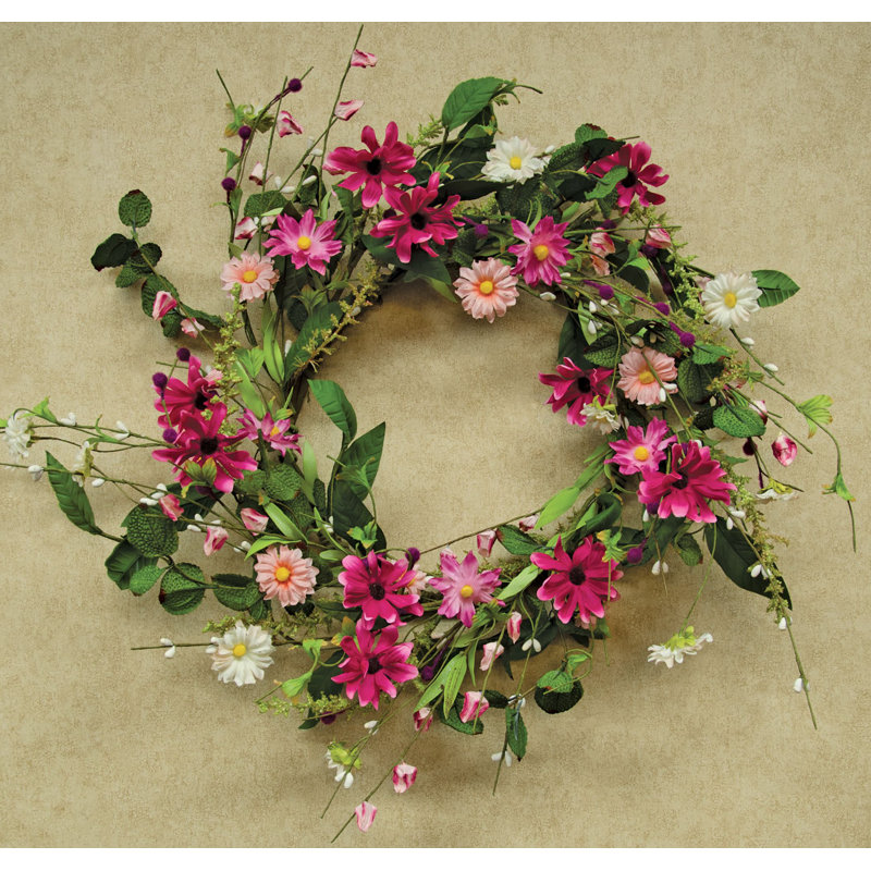 Couronne en plastique 18 po Aster Daisy