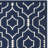 Rodgers Hand Woven Flat Weave Wool/Cotton Geometric Rug in Blue/Ivory-1349064449