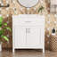 Meuble-lavabo de 30 pouces avec lavabo en céramique et beaucoup de rangement-397378009