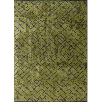 Rapture Green Abstract Luxury Area Rug