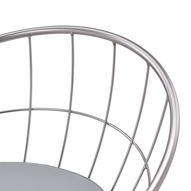 Clear Acrylic and Chrome Metal Side Chair Set