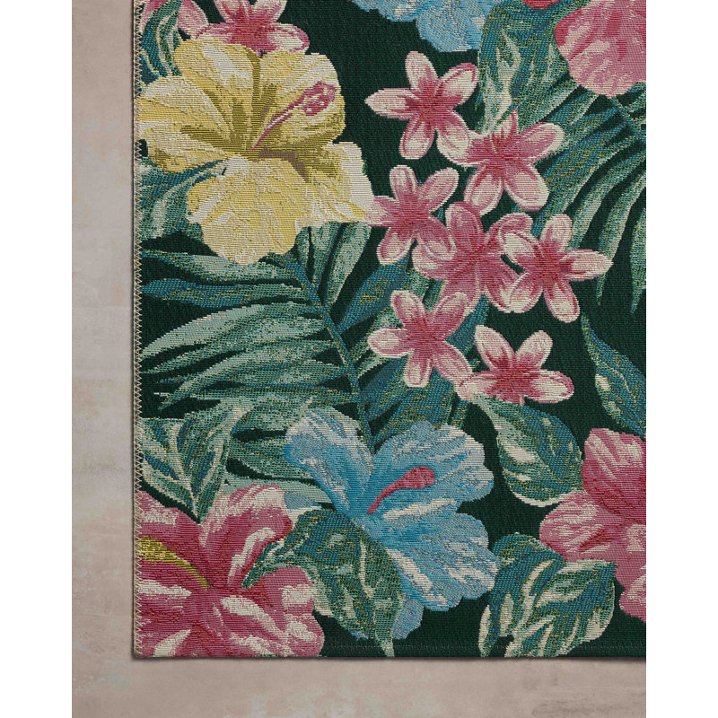 Loloi Botanical Midnight / Multi Area Rug, Rectangle 2'5" x 3'11"