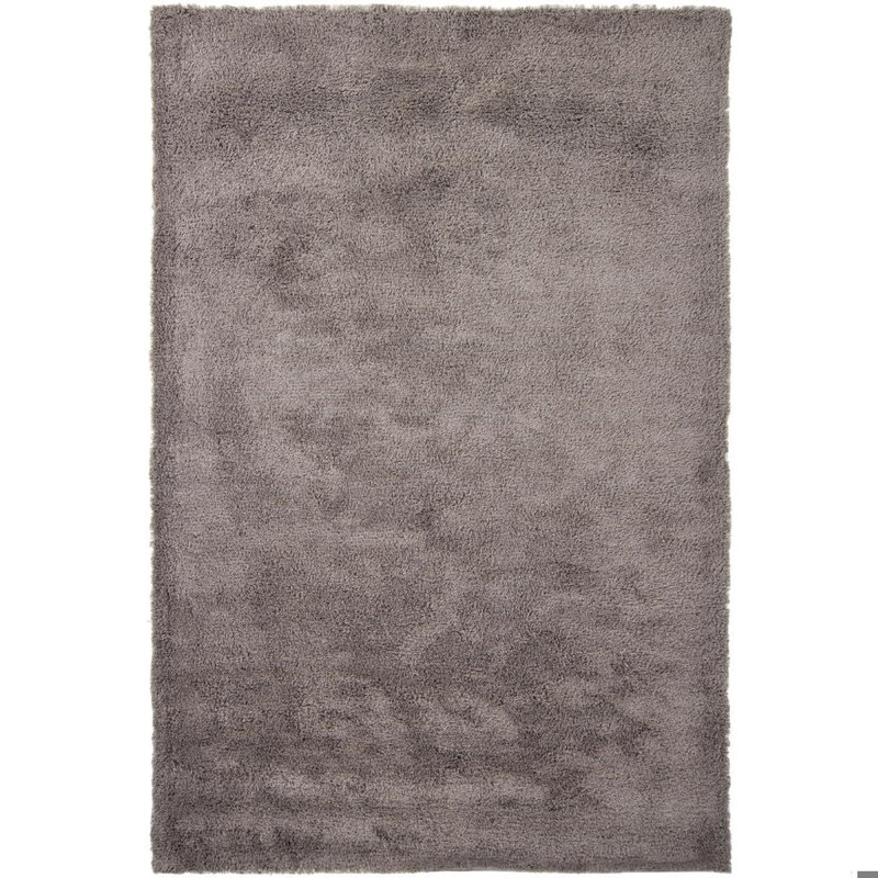 Tapis en polyester tissé à la main Johnny, Noyer brun, Rectangle 5 pi x 7 pi 6 po