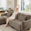 Canapé d'angle surdimensionné en chenille, en forme de U, avec 4 coussins lombaires raffinés, canapé 4 places avec 2 poufs amovibles, design ergonomique incurvé, canapé modulaire facile à assembler, idéal pour le bureau.-1457918100-1457918104
