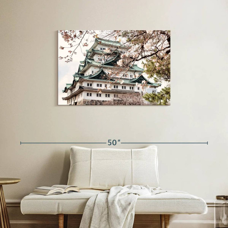 Lilie, le château de Nagoya, H 24 po x l 36 po