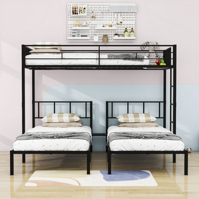 Isabelle & Max™ Metal Triple Twin Bunk Bed & Reviews | Wayfair