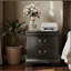 Table de chevet classique en bois noir-1868698894