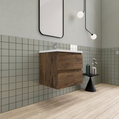 Meuble-lavabo flottant moderne simple Alcester Ivy Bronx