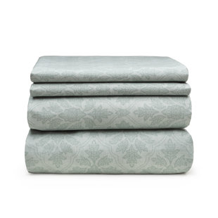 HAUZE OF DAMASK 100% Cotton Machine Woven Damask Sheet Set