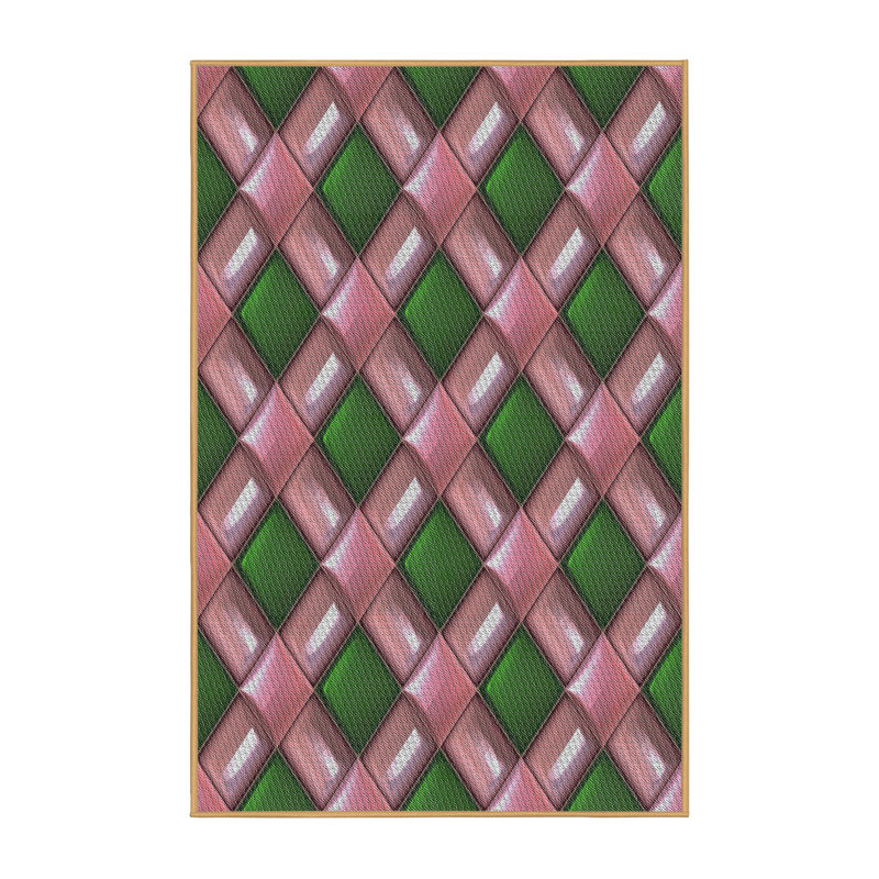 Geometric Indoor Rug, Rectangle 5' x 7'