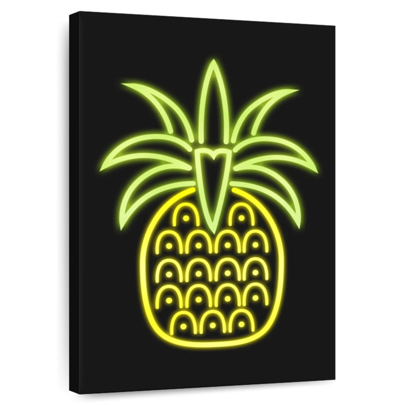 Yarlin Neon Pineapple, 24" H x 16" W