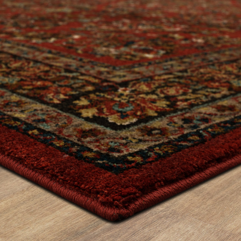 Gray Rectangular Stain-Resistant Synthetic Area Rug