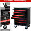 Armoire multifonctionnelle à 7 outils avec cadenas et cadre solide - Chariot sécuritaire noir et rouge 7 tiroirs verrouillables-478399203