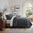 Evergrace 100% Cotton Quilt, Pre-Washed Modern Grid Stitch Lightweight Bedspread Coverlet For All Season, Oversized 3-Piece Quilt Set With 2 Pillow Shams-124563545-124563548