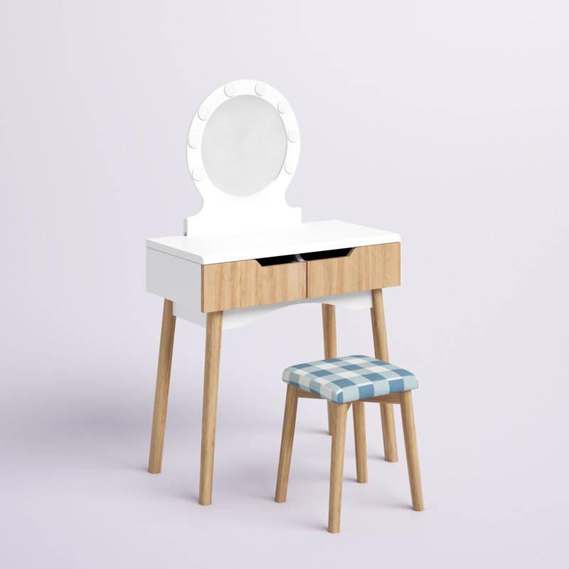 Alinson Vanity, Oak/White