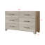Commode double 6 tiroirs l 58,5 po