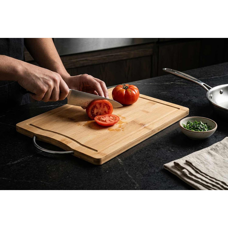 Heavy Duty Bamboo Cutting Board, 12" x 8"