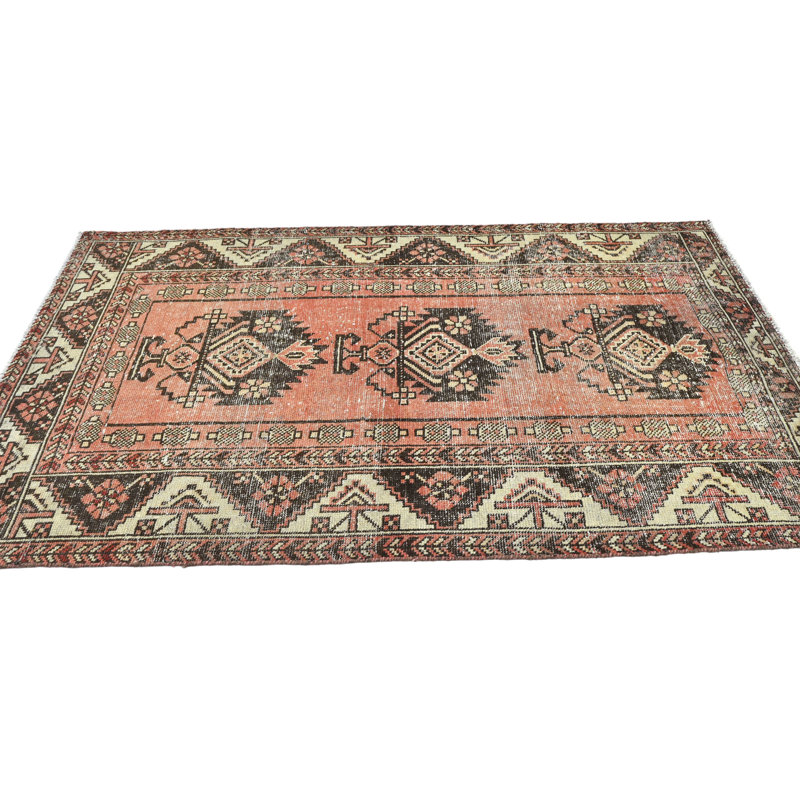 Tapis oriental antique délavé 4 x 6 pi 5 po
