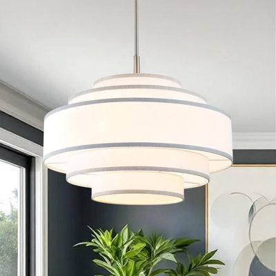 Aasim 24" 5-Light Dimmable Tiered Drum Chandelier