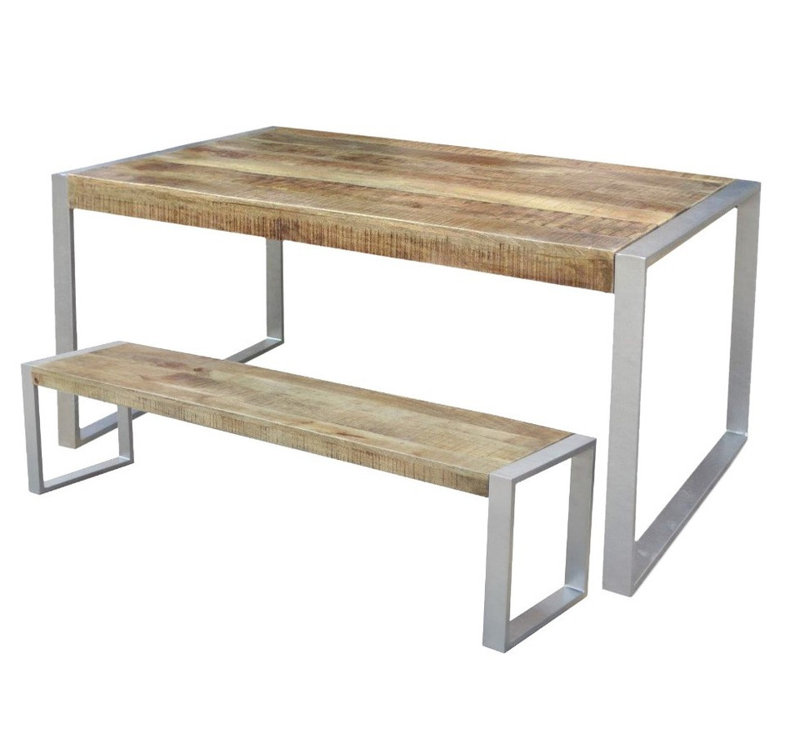 Leighlyn 6 - Person Solid Wood Top Double Pedestal Dining Set, 30" H x 60" L x 36" W