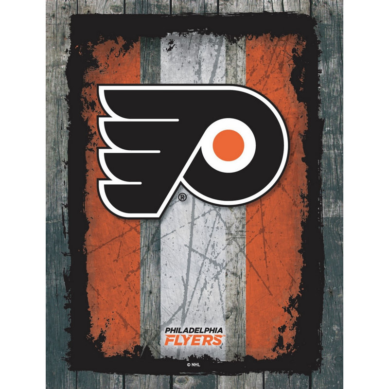 NHL Team Logo, reproduction sur toile tendue, Philadelphia Flyers, H 32 po x l 24 po x p 1 po