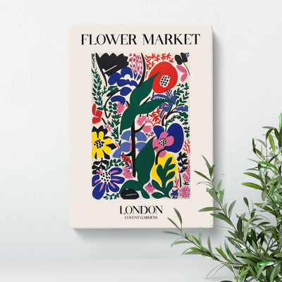 London Flower Market Exhibition 1 - Wrapped Canvas
