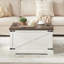 Table basse de style campagnard rustique 31,5 po Adosinda, table basse à plateau relevable avec rangement, tables basses carrées de salon (couleur bleu foncé)-1645444289-1645444288