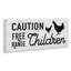 «Attention Free Range Children Sign Family Farm Birds» par Daphne Polselli - impression d'art textuel-105324726-105324725