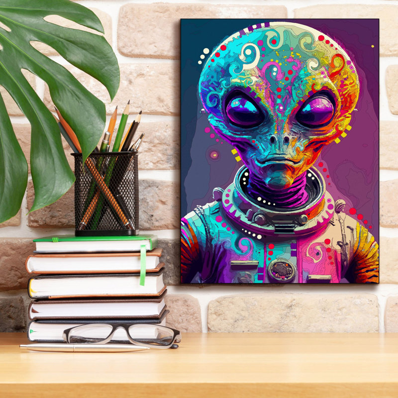 'Alien' by Dean Russo Canvas Wall Art, 16" H x 12" W x 0.75" D