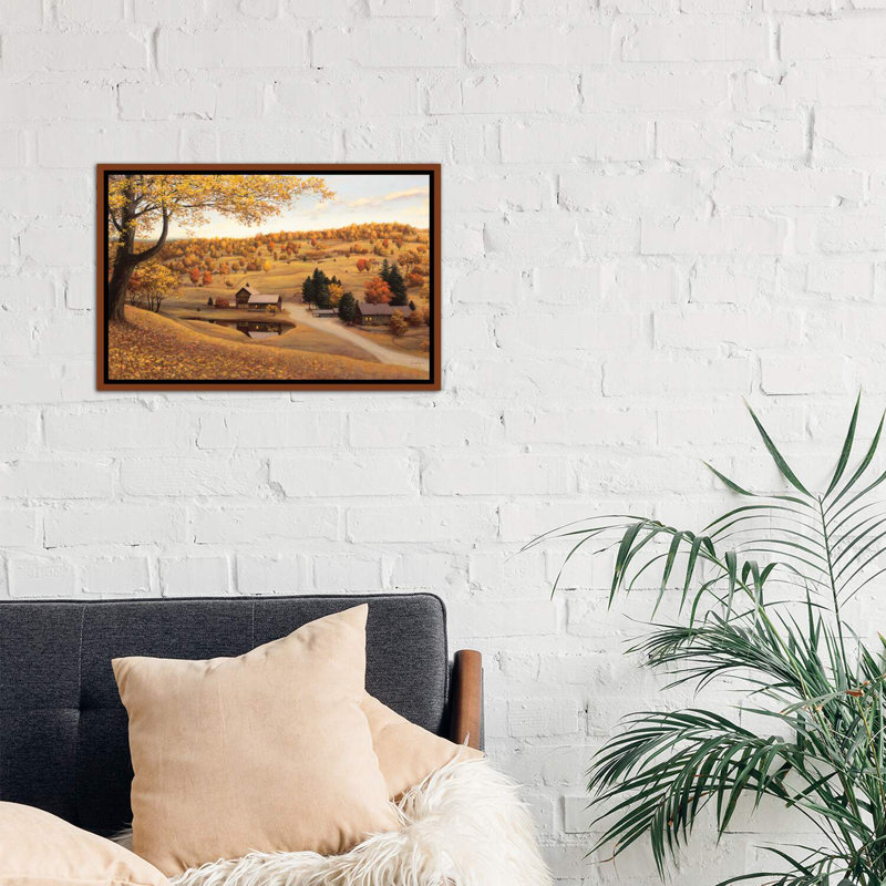 «Vermont Farm», reproduction de photo, Cadre bois classique, H 40 po x l 60 po x 1,5 po